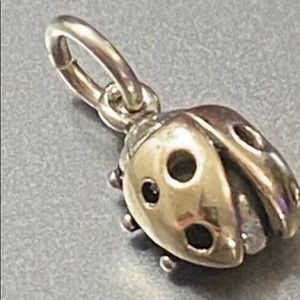 RETIRED RARE lady bug charm sterling silver & 14k gold